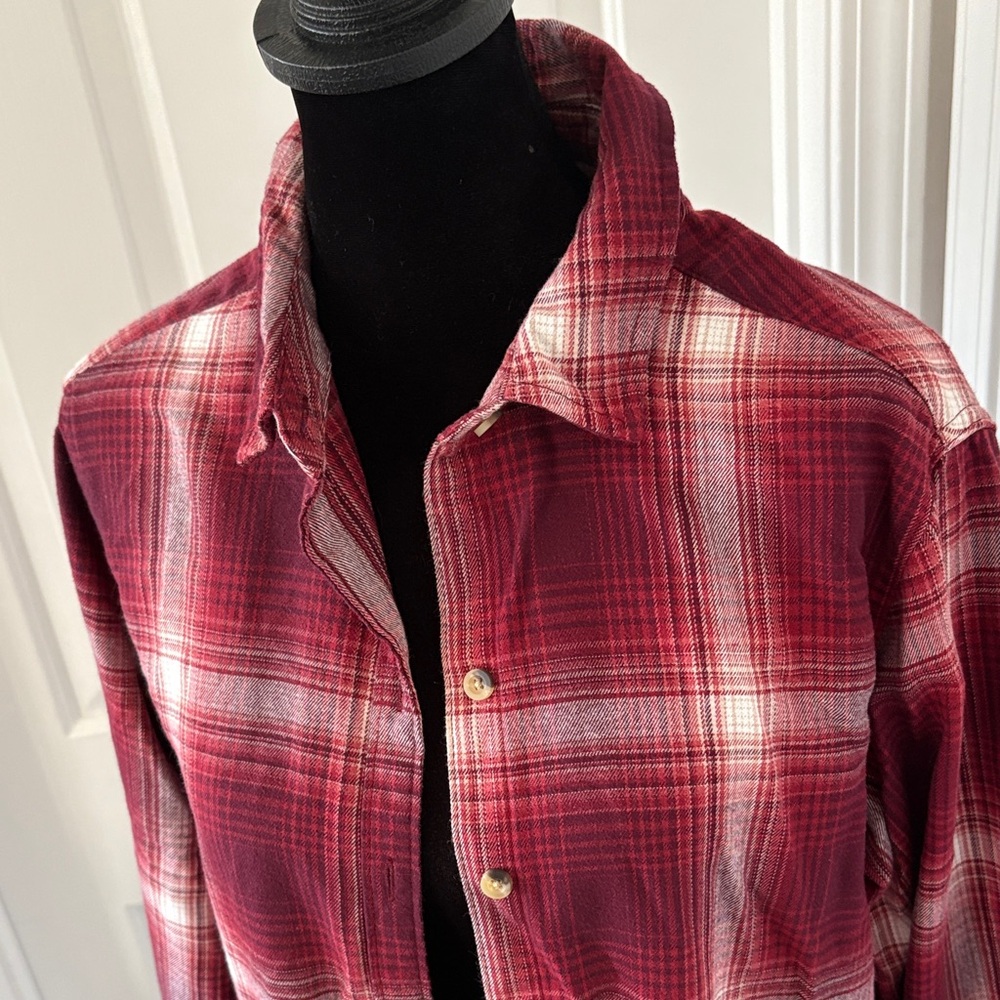 JACHS Girlfriend Grunge Red Plaid Button Down Shirt - Picture 3 of 14